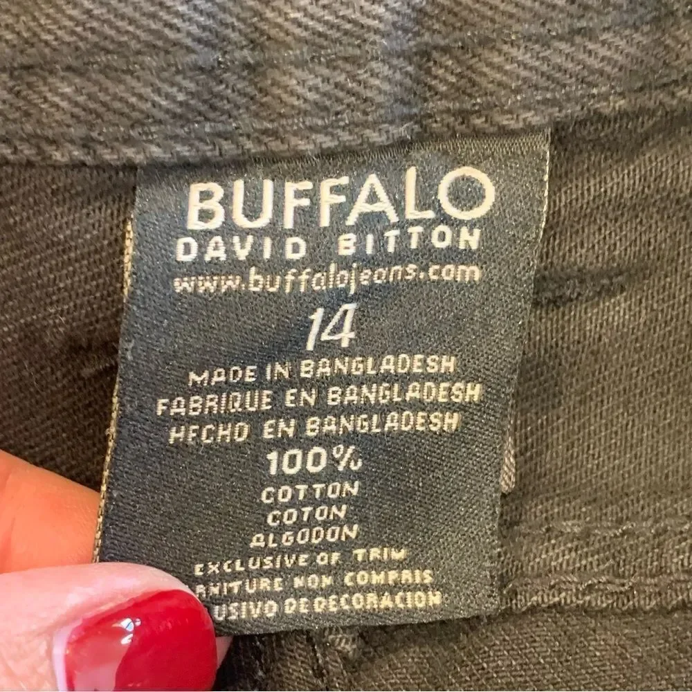 Buffalo David Bitton Evan Slim Fit Jeans Black Size 14